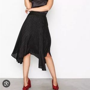 Topshop Asymmetric Jacquard Midi Skirt